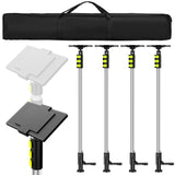 Dust Barrier Poles 4 Pack,Zipper Wall Poles Kit Aluminum Alloy Retractable for Renovation, Remodeling,Interior Decoration,Isolat