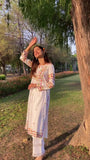 Gosriki Women'S Cotton Blend Chikankari Embroidered Straight Kurta (Simi White-Stn-Gs_Xxl_White_Xx-Large),White,2,B0CD7SJQT4