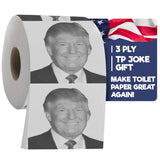Gagster Donald Trump Toilet Paper Roll - 3 Ply Funny Novelty Bathroom Tissue Gag - 200 Sheets Per Roll - Joke Gifts - Prank Gift