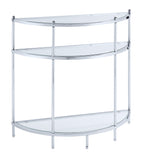 Convenience Concepts Royal Crest Entryway Table, Chrome / Glass