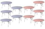 Designs by DaVal Kwik-Covers 10 Pack of Round Plastic Table Covers - 60 or 72 Round - Indoor or Outdoor Fitted Covers (Tables NO