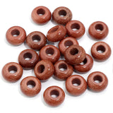 THEDAYEE 20Pcs Natural Gold Sandstone Large Hole Beads, 8x14mm Rondelle Gemstone Spacer Beads 6mm Big Hole for Jewelry Making, B