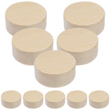 ULTNICE 10pcs Unfinished Pine Wood Round Wooden Blocks DIY Craft Wood Slices (2in)