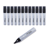 Amazon Basics Large Chisel Tip Permanent Markers, Black, 12-Pack
