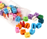 40 PCS Letter Beads 3D Acrylic 21mm x 16mm U Loose for Jewelry Making Bracelet Necklaces Keychain Phone Bag Chain Key Chains(Mix