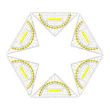 Calandis 6Pcs Set Square Protractor Measurement Tool Geometry Drafting Triangle Ruler | Stationery | Drawing Accessories | Drawi