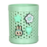 NAMTAM Cute Green Round Pen Holder for Desk | Multipurpose Pencil Stand & Stationery Organizer for Office Home Study Table | Dec