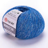 YARNART Manhattan - Glittery Knitting Yarn, Sparkle and Shiny Metallic Wool, Acrylic Fantasy Yarn - 1.76 Oz, 218.72 Yds (907)