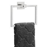 Hand Towel Ring Swivel Brushed Nickel, Angle Simple SUS 304 Stainless Steel Square Towel Holder for Bathroom Wall, 7.09 Inches
