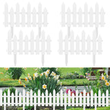 Hasthip Outdoor Garden Fence Border Garden Edging Fence Decorative White Garden Picket Fence Panels Resistant Pvc Garden F