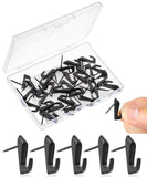 Mr. Pen- Push Pin Hooks for Hanging Pictures, 30 Pack, Black, Decorative Push Pins for Wall Tacks, Wall Pins for Hanging and Bul