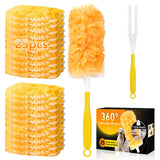 360 Duster Refills Kit for Swiffer Duster, 25 Pack & 1 Handle, Multi-Surface Dusters with 4X Microfibers. Efficient Duster Kit f