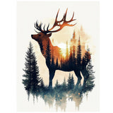 hkejoi Deer Diamond Art Kits for Adults, Animal Diamond Painting Kits for Adults Deer, 5D Diamond Painting Animal Diamond Art Pa
