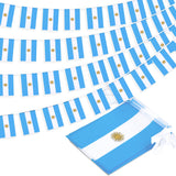 Argentina String Flag Pennant Banner Small Mini Argentinian Flags Bunting Banner National Country Decoration For School Party Sports Events Patriotic Festival 33 Feet 30 Flags -Like New