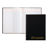 Adams Account Book, 7 x 9.25 Inches, Black, 12Columns, 80 Pages (ARB8012M)