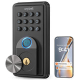 Smart Door Lock, ANYBELL Keyless Entry Door Lock Fingerprint with Keypad Smart Deadbolt for Home, Rental, Office and Hotel TUYA