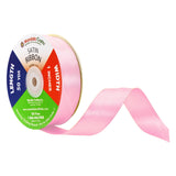 Mandala Crafts Baby Pink Satin Ribbon for Crafts - 50 Yards 1 Inch Wide Fabric Ribbons for Gift Wrapping, Flower Bouquets, Hair