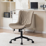 YOUNIKE Office Chair, Desk Chair with Wheels, Home Office Computer Task Chairs, Modern Faux Leather Padded Vanity Chair, Adjusta