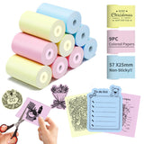 10 Rolls Thermal Printer Paper - White, Mini Sticker Receipt, Portable Bluetooth Pocket Printer Refill, Non-sticker