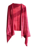 India Scarves Rayon Sarong With Om And HandStamped Motifs (Dark Pink)