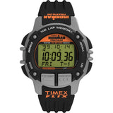 Timex Mens Ironman Triathlon Flix 100 Lap 42mm Watch - Black Strap Digital Dial Black Case