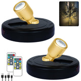 HAMVIDNE LED Spotlight, Rechargeable Battery Spot Lights with Remote, Uplighting Indoor, Stick Plant Spotlights for Wall Art Dis