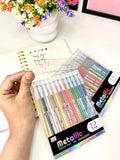 DEOXY Metallic Glitter Pen 12 Colors Pes For Sketching,Painting,Drawing,Diy Art Crafts,Drawing,Coloring&Sketching Pens For Adult
