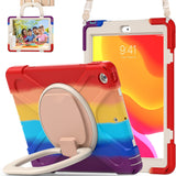 LX-SUNCX for iPad 10.2 Case 9th Generation 2021 / 8th Gen 2020 / 7th 2019,Shockproof Kids Case with Screen Protector,Rotating St