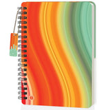 Jhingalala Diaries A5 Hardbound Wiro Notebook Diary With Colour Wave Theme Based Dangler I Spiral Notebook With Planner And Ca