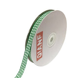 QIANF Green and White Gingham Ribbon, Buffalo Plaid Checkered Craft Ribbon for Crafts Picnic Decorations School Christmas Birthd