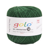golo Cotton Crochet Thread Balls Size 10 Cotton Knitting Thread Yarn for Crochet Green681