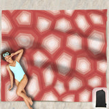 Hiwoss Beach Blanket Waterproof Sandproof Oversized 95 x 80 ,Sand Free Beach Mat with Corner Pockets,Portable Mesh Bag for T