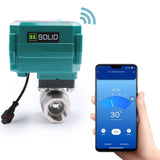 U.S. Solid 3/4 Smart Motorized Ball Valve - Remote App Mobile Control Stainless Steel Electrical Ball Valve with Manual Switch,