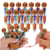 Oneshow 18-Pack Basketball Party Favors Basketball Pens 4-Color Mini Ballpoint Pen for Birthdays- Bulk Fun Classroom Reward Mult