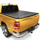 YITAMOTOR Soft Quad Fold Truck Bed Tonneau Cover Fits for Dodge Ram 1500 New Body Style 2019 2020 2021 2022 2023 2024 2025, Flee