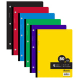 BAZIC PRODUCTS 1Subject Wireless Notebook, CollegeRuled, 80 Sheets, 6 Titles