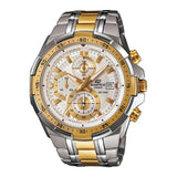 Casio Edifice Efr-539Sg-7Avudf White Analog Dial Dual Tone Stainless Steel Band Men'S Watch Chronograph 100M Water Resistant Ex1