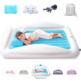 Sleepah Inflatable Toddler Travel Bed Portable Kids Air Mattress Set w Safety Bed Rail Guards for Kids & Toddlers - Set Includes