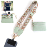 SCINYMC Phone Lanyard Crossbody with Zipper Pouch, Adjustable Phone Strap with Detachable Wallet/Wrist, Holds Multiple Cards & C