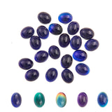 20 Pcs Oval Glass Cabochon Mood Beads, Changing Color Mood Charm Pendent, Flat Back Loose Beads no Hole for Jewelry Making Ornam