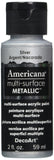 DecoArt Americana MultiSurface Metallic Paint, 2Ounce, Silver