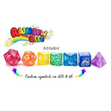 Gate Keeper Games Mighty Tiny Dice: Rainbow Bits - 7 Piece Rpg Dice Set, 12Mm Resin Dice Set, Gate Keeper Games, Roleplaying, Cu