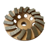 4 Diamond Grinding Wheels for Concrete or Masonry, 16 Turbo Segments, 30/40 Grit, Medium Bond, 5/811 Arbor