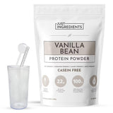 Just Ingredients Vanilla Bean Protein Powder - Smooth, Clean Protein Blend | Flexfinity Shake Kit with Cup, Straw & Stirrer