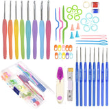 53Piece Crochet Hooks And Knitting Needles Set | Complete Yarn Craft Kit For Beginners And Experienced Crafters | Multicolor Cr