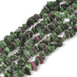 Natural Green Ruby Zoisite Freedom Chips Loose Beads 4-9mm for Jewelry Making DIY Handmade Craft 16 inch