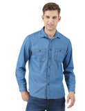 Inkd Men'S Lightweight Denim Shirt,Denim Divine,Denim Divine,S