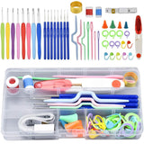 Dodhar 53 Pcs Crochet Hook Set With Organizer Case | 16 Ergonomic Soft Grip Crochet Needles (0.66.0 Mm) | Knitting & Crochet Ac