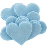 Playfully Ever After 3 Inch 28pc Felt Hearts (Light Blue)