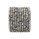 BEADIA Natural Dalmatian Disk Stone Beads 4x2mm 160pcs Rondelle Loose Semi Gemstone Beads for Jewelry Making Design